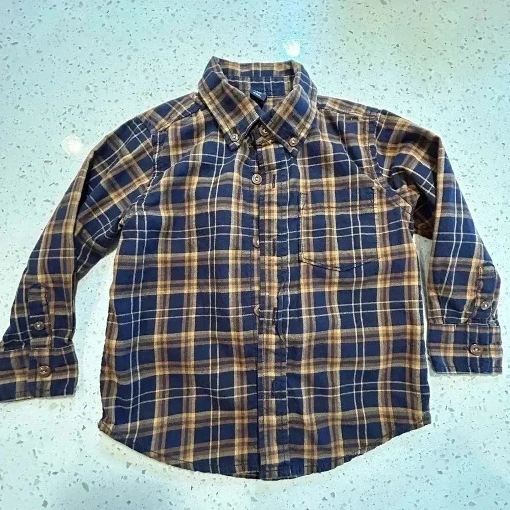 Baby gap plaid long sleeve button down 2T